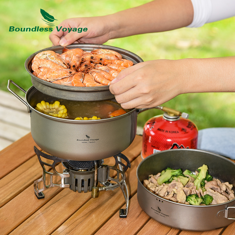 Camping Cooking Rice - Panci Pengukus Titanium Voyage Tanpa Batas
