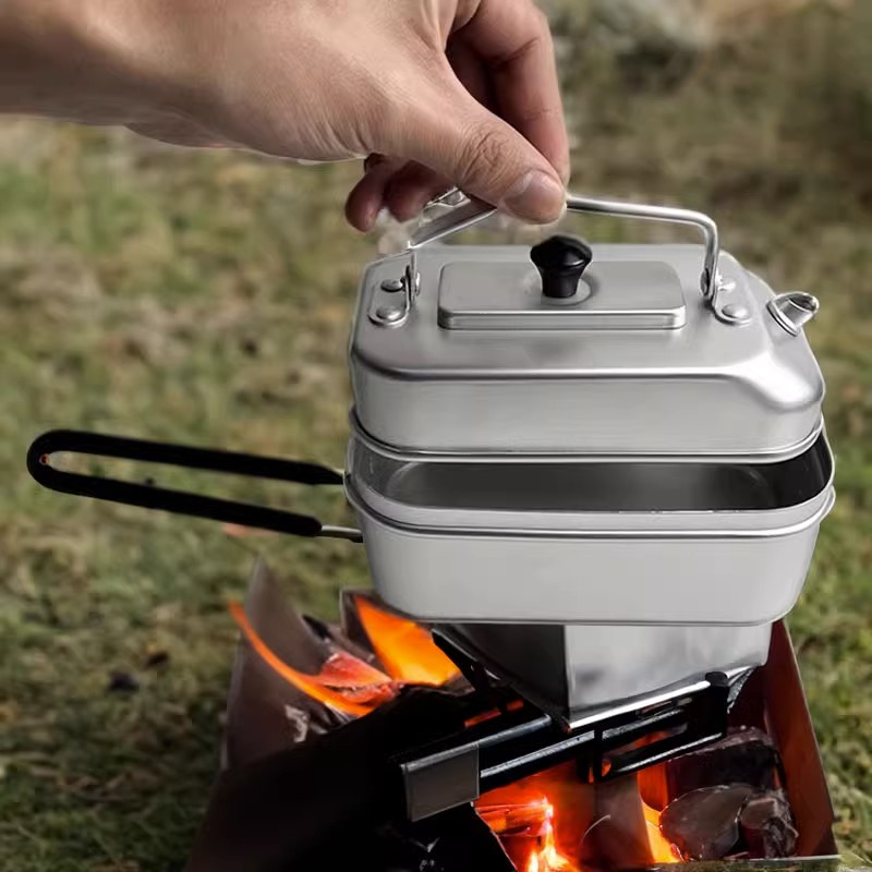 Camping Cooking Rice - Ketel dapur ultra ringan portabel, ketel