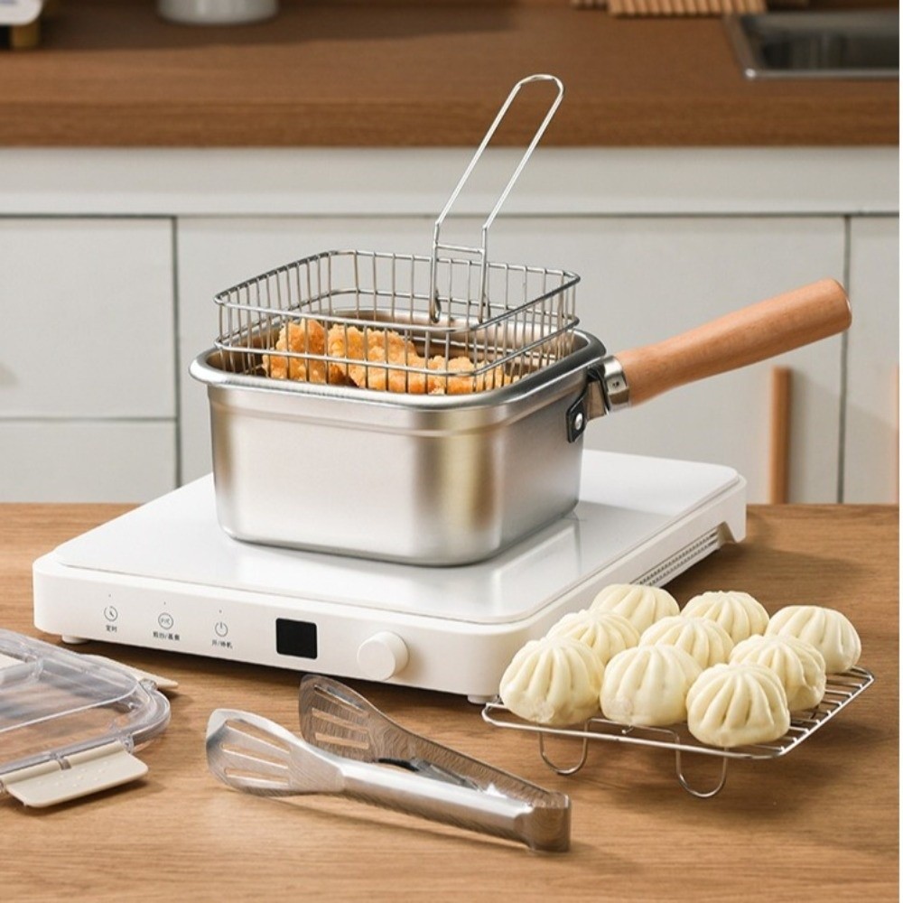 Camping Cooking Basket - Wajan Penggorengan Portable Stainless Steel Bentuk