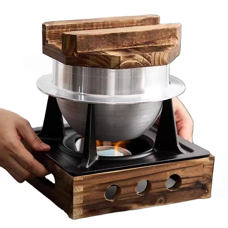 Camping Cooking Rice - Panci Oolong Gaya Jepang, Kompor Alkohol,