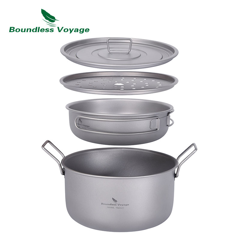 Camping Cooking Utensil Set - Boundless Voyage panci masak berkemah multifungsi
