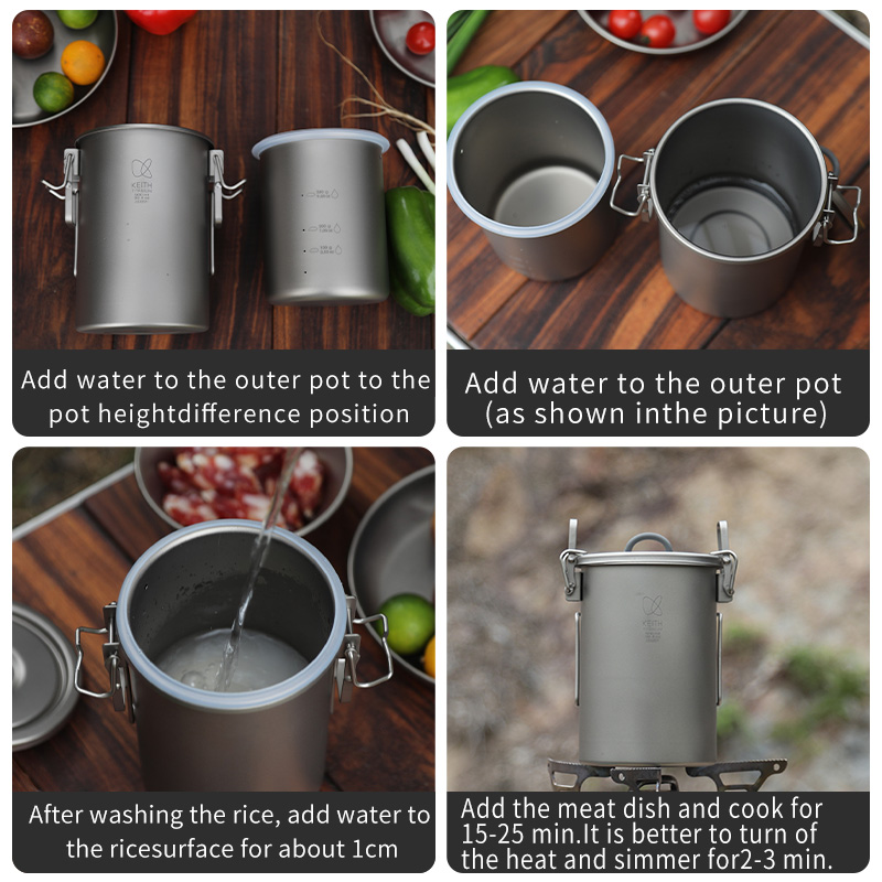 KEITH Panci Nasi Titanium Murn - Camping Cooking Rice ulasan dan harga
