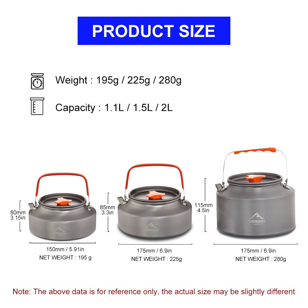 Villiea 1, 1L 2 L1, 5L Ketel A - Camping Cooking Utensil Set ulasan dan harga