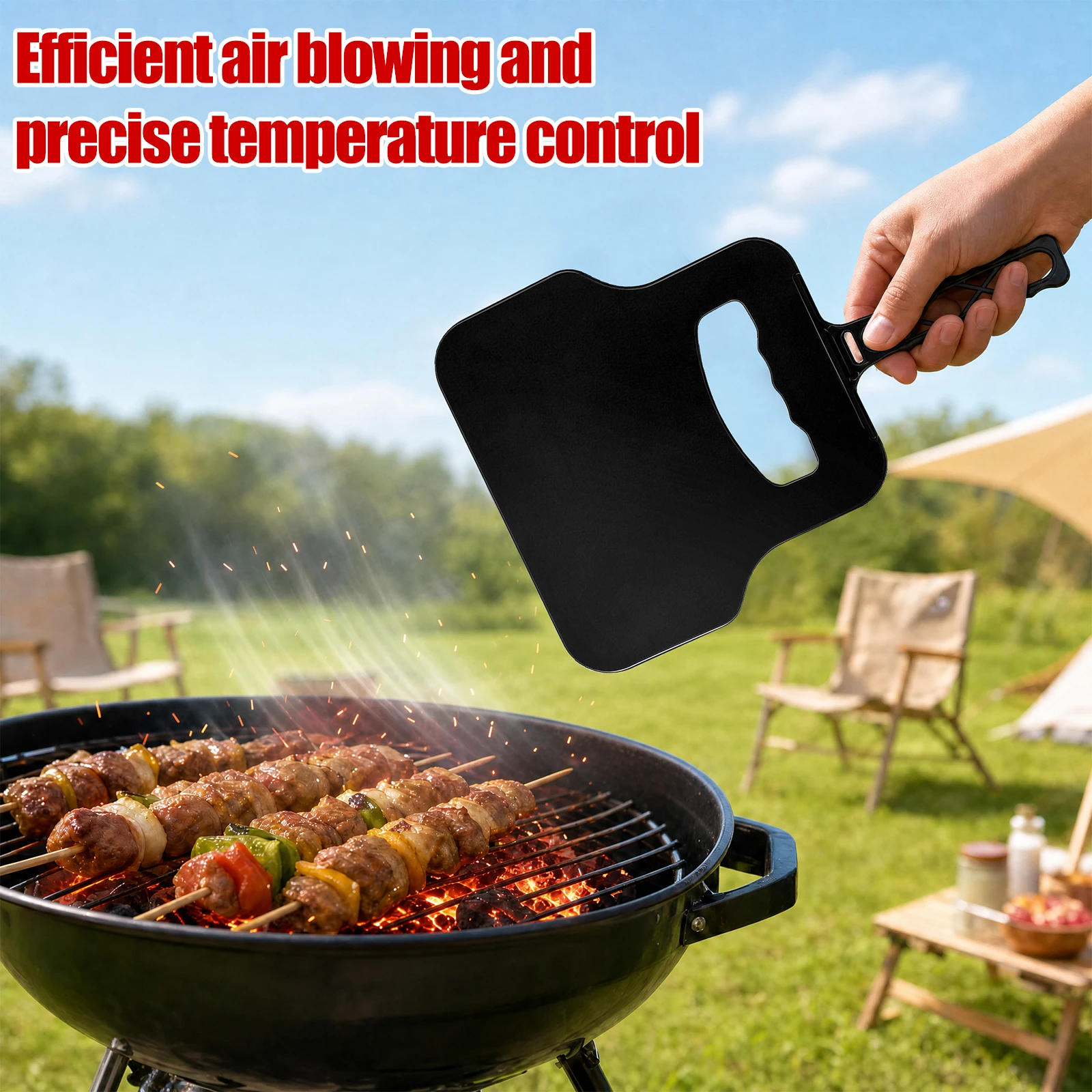 Kipas Tangan Plastik Manual Pe - Camping Cooking Fire ulasan dan harga