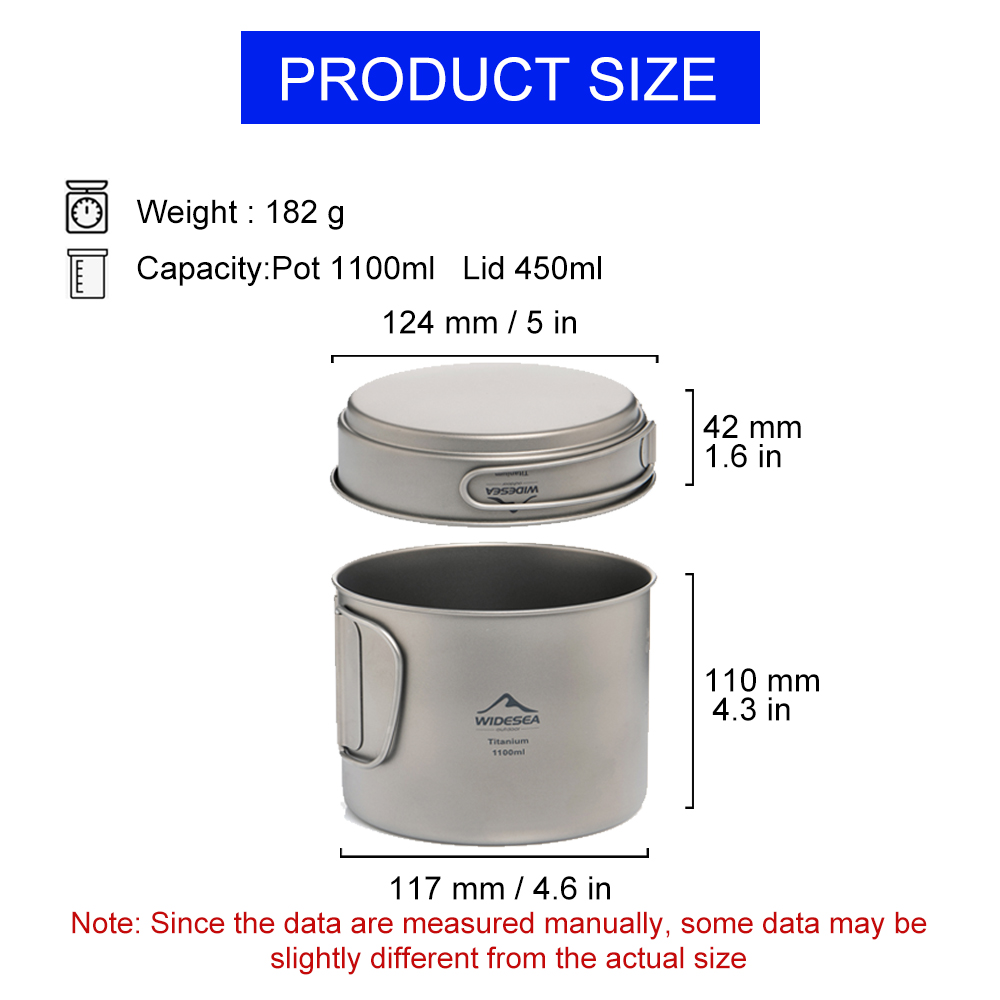 Widesea Panci Berkemah Titaniu - Camping Cooking Utensil Set ulasan dan harga
