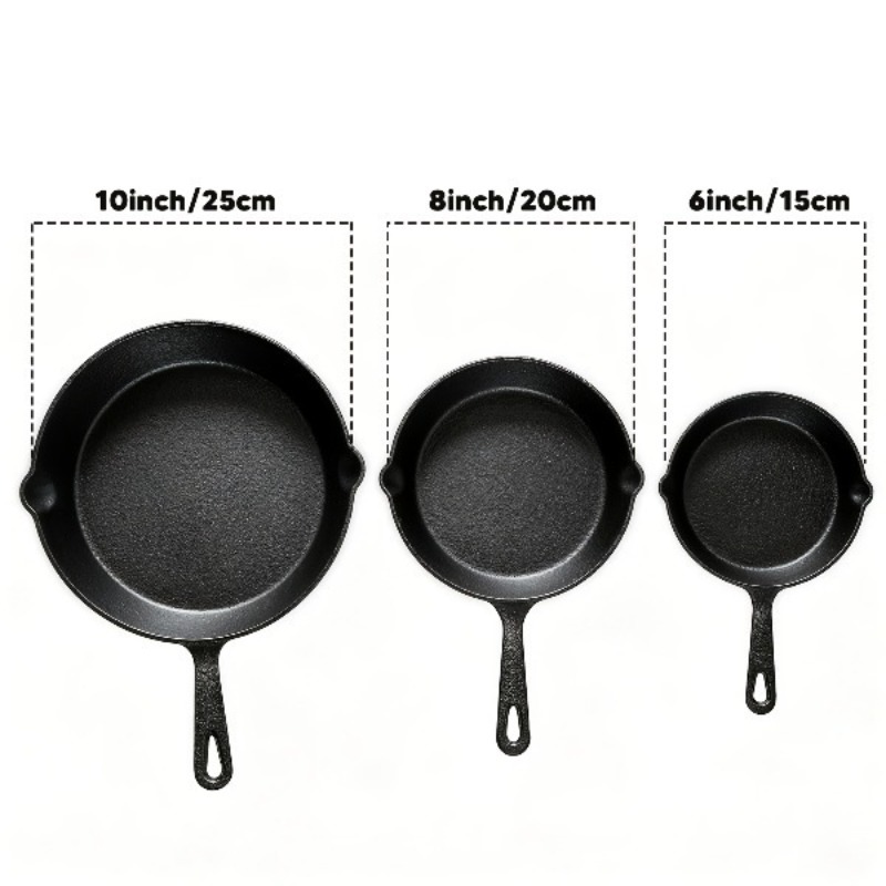 Set Wajan Besi Cor 3 Buah 6/8/ - Camping Cooking Without Gas ulasan dan harga
