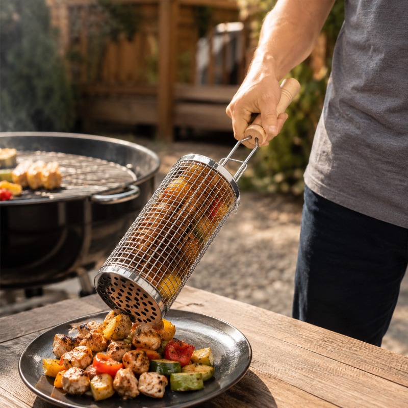 Set Keranjang Panggangan Barbe - Camping Cooking Basket ulasan dan harga