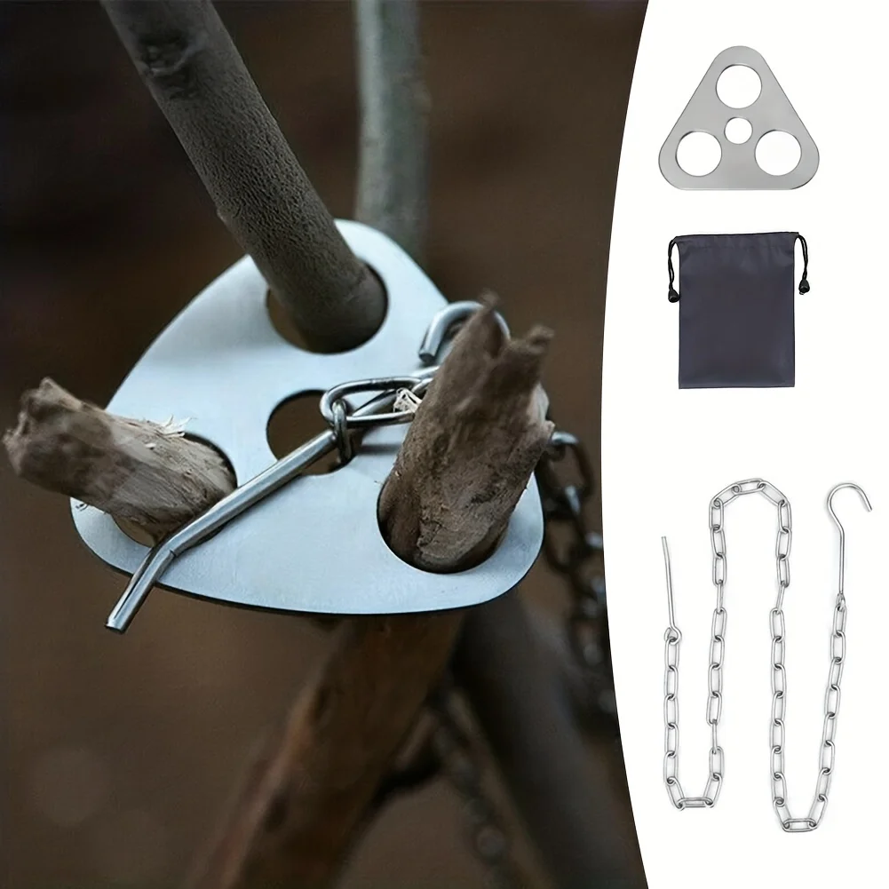Tripod BBQ Luar Ruangan Rak Ga - Camping Cooking Utensil Set ulasan dan harga
